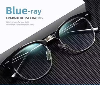 Blue Light Blocking Glasses – Anti-Glare & Eyestrain Protection (Black + Clear)