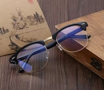 Blue Light Blocking Glasses – Anti-Glare & Eyestrain Protection (Black + Clear)